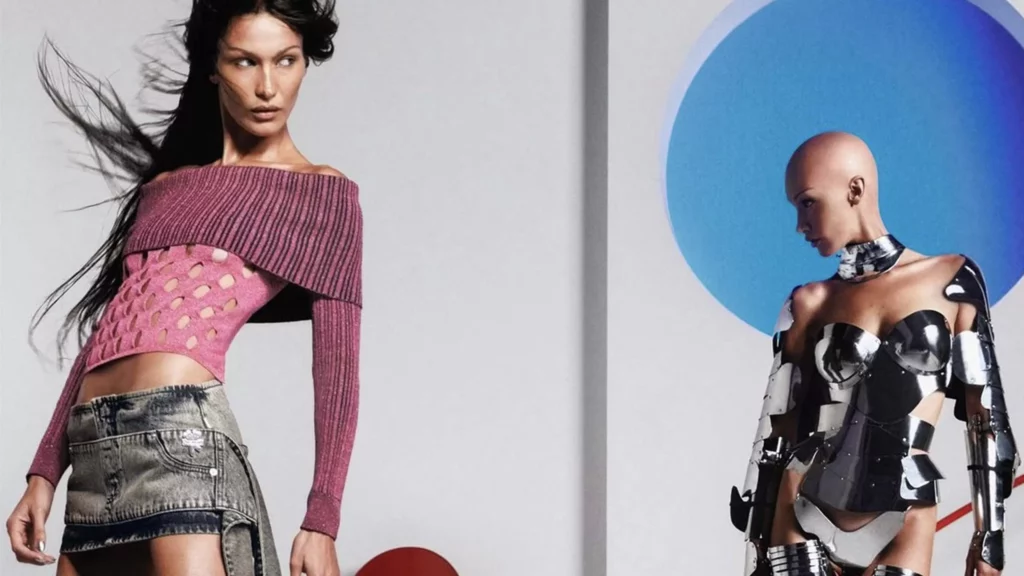 Bella Hadid en cyborg pour Heaven by Marc Jacobs