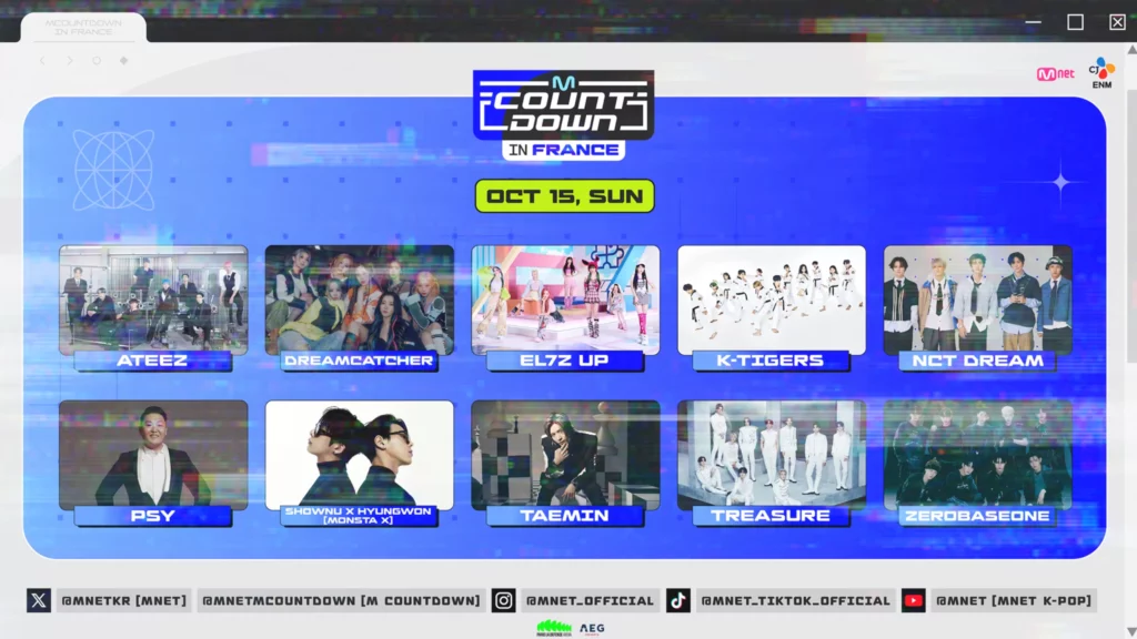 MCOUNTDOWN ARRIVE À PARIS